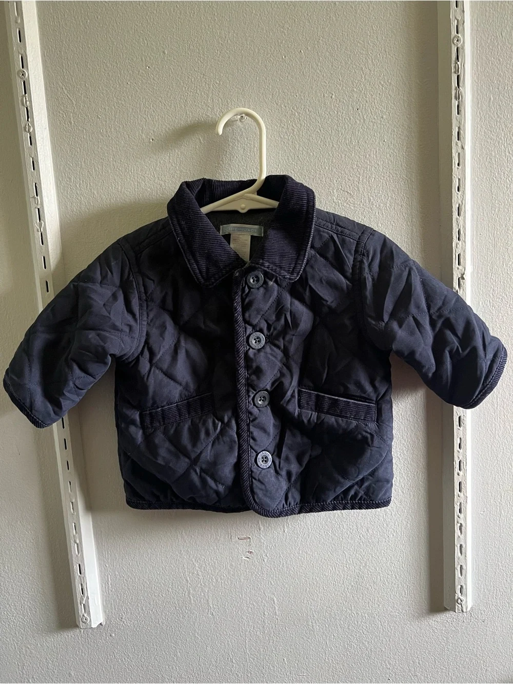 Vintage Janie and Jack Baby Quilted Navy Jacket